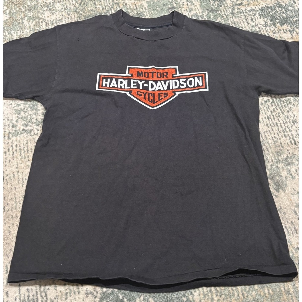 Vintage 80s 90s Harley Davidson T Shirt XL Hanes Beefy T Single Stitch SC